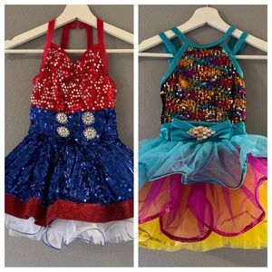 Bundle (2) Weissman Dance Costumes Size SC